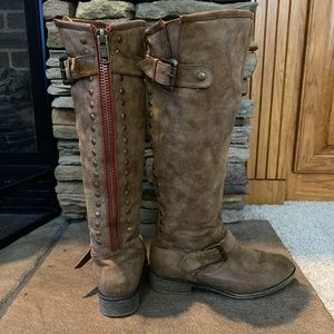 Madden Girl Knee High Tan Boots